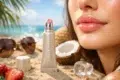 Summer Fridays Lip Balm tube showing glossy hydrating finish on lips