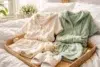 Soft luxury terry cloth bathrobe made from high quality Terry Cloth Fabric for modern loungewear