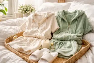 Soft luxury terry cloth bathrobe made from high quality Terry Cloth Fabric for modern loungewear