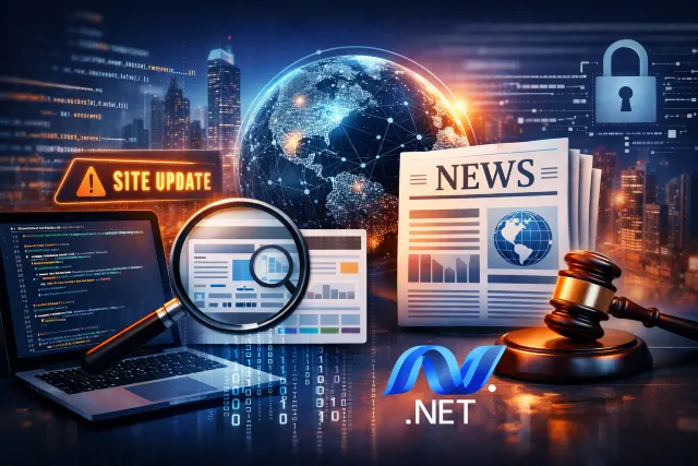 Web Scraping News dashboard showing anti-bot shifts, automation trend charts, and a compliance checklist for .NET web data extraction.