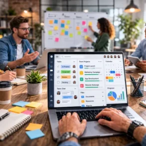 Weber Colle collaboration tool interface showing team workflow and task management