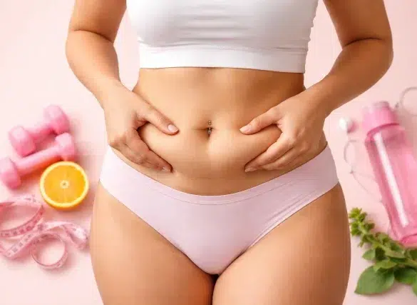 What is a Fupa diagram showing upper pubic area fat distribution