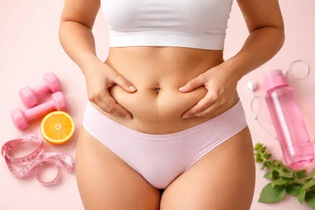 What is a Fupa diagram showing upper pubic area fat distribution