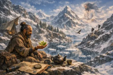 What is the Indian Legend Regarding the Discovery of Tea explained with Bodhidharma and Assam tea history