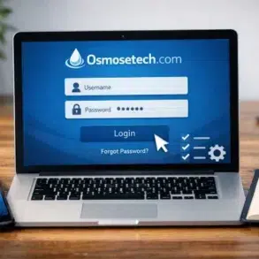 www.Osmosetech.com Login Page Login interface showing www.osmosetech.com login id field
