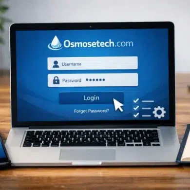 www.Osmosetech.com Login Page Login interface showing www.osmosetech.com login id field