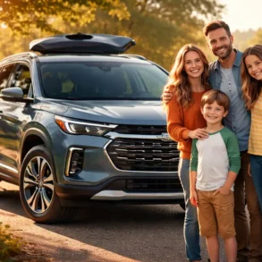 2026 Chevrolet Traverse family SUV parked with spacious three row seating and cargo room