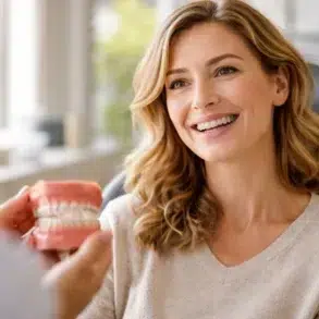 Adult Orthodontics braces and clear aligners improving adult smile