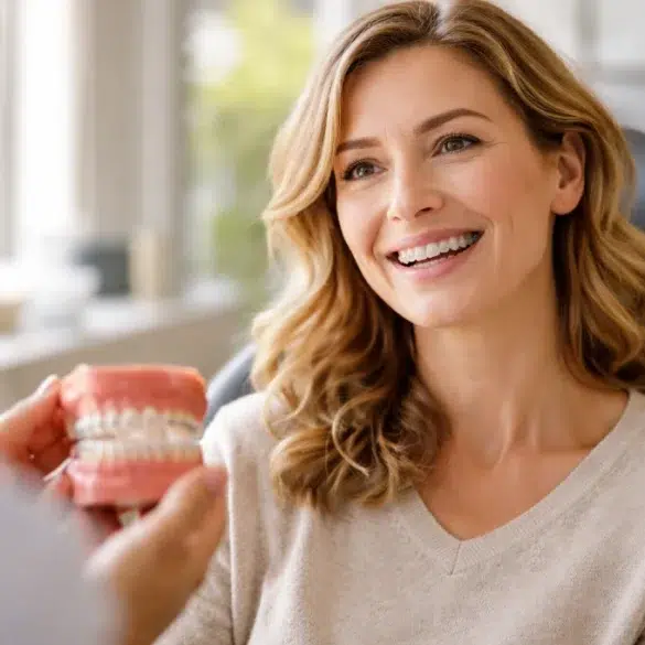 Adult Orthodontics braces and clear aligners improving adult smile