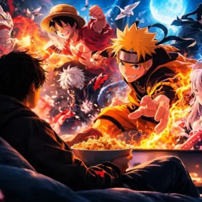 Anoboy Com anime streaming platform interface showing trending anime series