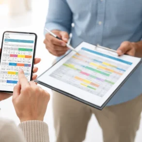 Ansos Web Scheduler employee scheduling dashboard interface