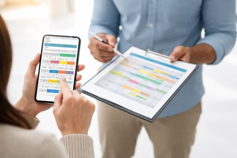 Ansos Web Scheduler employee scheduling dashboard interface