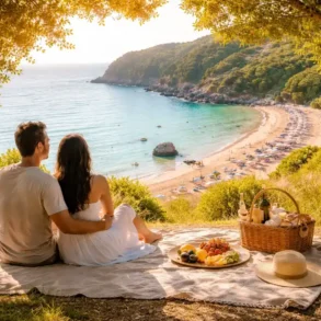 Avithos Beach Kefalonia golden sand calm waters scenic coastal view Greece