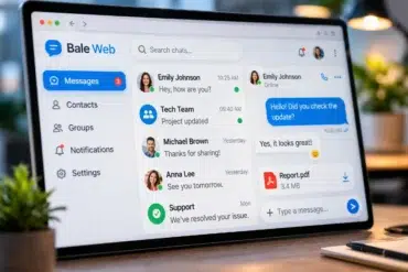 Bale Web messaging platform interface on desktop browser