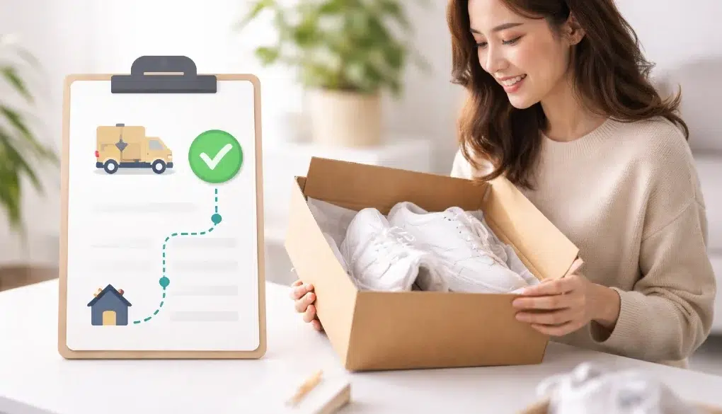 BestShoeSeverShop Order Status tracking page showing shoe order delivery updates