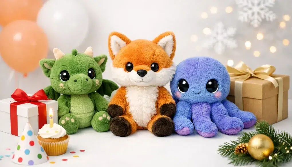 Creature Stuffed Animals gift bundle with cute plush creatures for birthdays and holidays