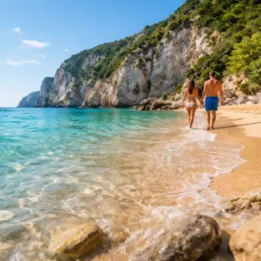 Daphne Beach Zante crystal clear water and golden sand view
