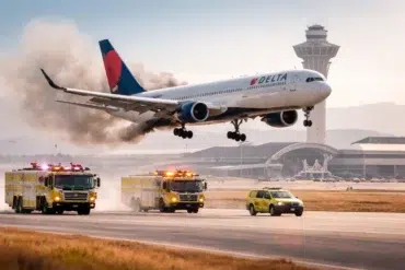 Delta Flight DL275 diverted to LAX emergency landing scene