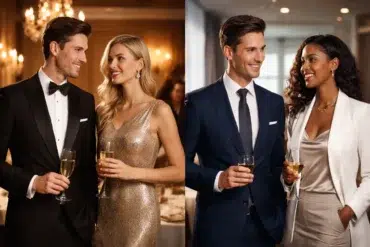 Elegant comparison of dinner suit and business suit styles for formal and professional occasions