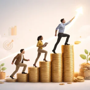 Earnstart.com online earning platform dashboard and workflow illustration