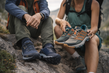 Gore-Tex vs Breathable Mesh Trail Runners comparison on mountain hiking trail