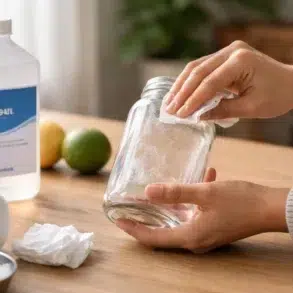 Rubbing alcohol for sticker residue cleaning sticky surface easily