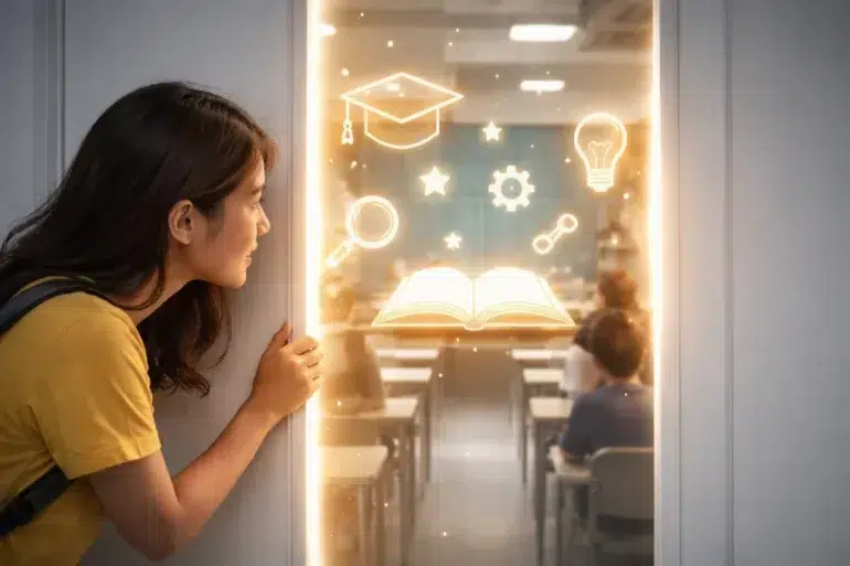 Secret Class online learning dashboard showing hidden student features like progress tracking, alerts, analytics, and accessibility tools