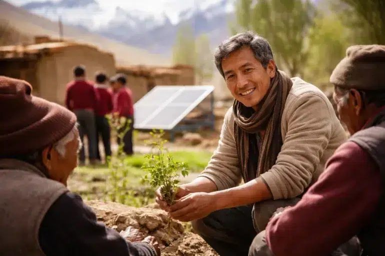 Sonam Wangchuk's Contributions to Social Causes through education reform, sustainability, and grassroots community change in Ladakh