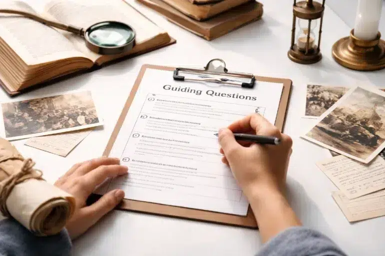 Student Handout 1.2 Guiding Questions for Historical Case Studies Answers example sheet for history students