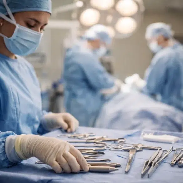 Surgical Tech Jobs professional assisting in modern operating room surgery