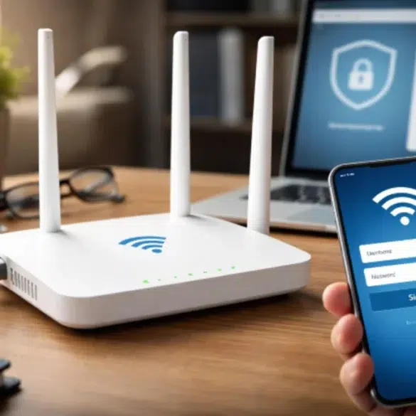 Technewztop.com Wifi login page guide showing sign in, password reset, and security settings on router and mobile.