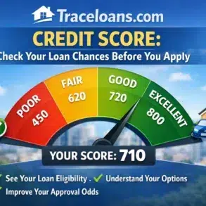 Traceloans.com Credit Score article showing how to check loan chances before applying