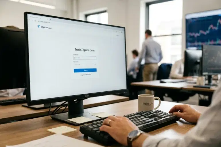 Trade.Topbos.com login dashboard for online trading account access