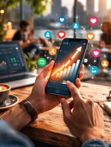 Turuncutakipci Com App interface showing social media follower growth dashboard