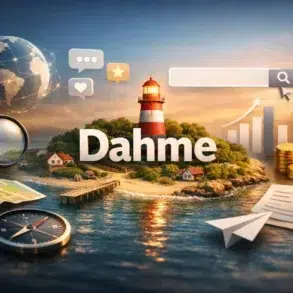 Web Dahme homepage showing weather, webcam, and visitor information for Dahme