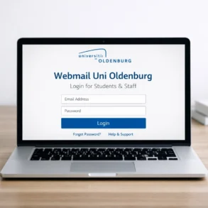 Uni Oldenburg login page with student and staff sign-in steps
