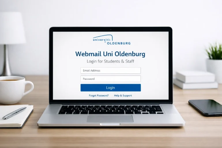 Uni Oldenburg login page with student and staff sign-in steps