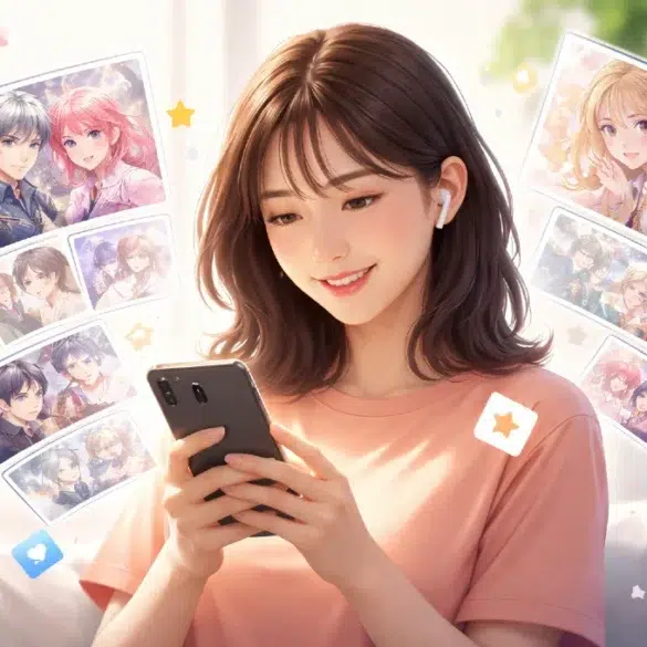 Kaliscan online reader interface on a mobile device for manga and manhwa fans