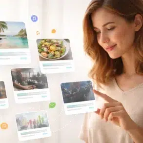 your topics multiple stories shown in a personalized digital content feed on mobile
