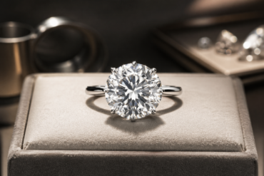 10 Carat Diamond Ring in a luxury solitaire setting with brilliant sparkle