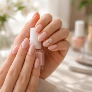 Beauti Nails ideas featuring glossy nude, French tip, chrome, and elegant polished manicure styles