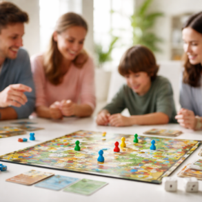 Best Board Games for Families enjoying a fun game night at home