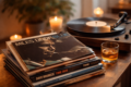 Best Jazz Albums for Beginners album listening setup with classic jazz records and a relaxed evening mood