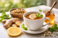 Best Tea for Sore Throat in a warm soothing cup with honey and herbal ingredients