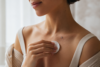 Body Piercing Microdermal on upper chest with safe placement and proper aftercare concept