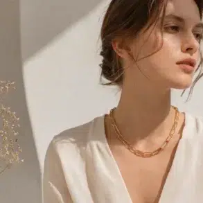 Cable Chain Necklace styled with casual everyday fashion outfits