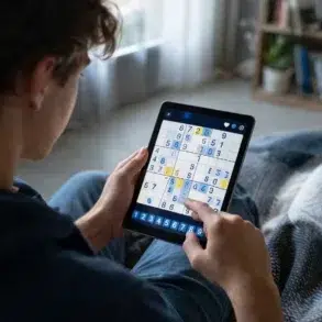 A digital interface showing a Countdown Solver calculating the solution to a complex math puzzle.