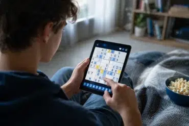 A digital interface showing a Countdown Solver calculating the solution to a complex math puzzle.