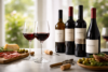 Dry Red Wines displayed in affordable and premium bottle selections on a dining table