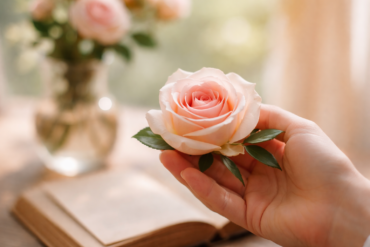 Emma's Rose symbolic floral concept with soft romantic tones